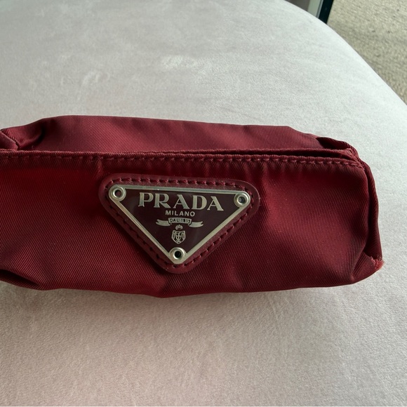 Prada Red Mini Nylon Pouch - Picture 5 of 10
